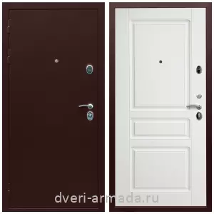Входные двери лофт, Дверь входная Армада Люкс Антик медь / МДФ 16 мм ФЛ-243 Белый матовый
