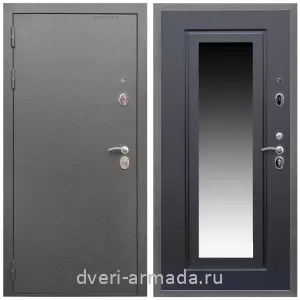 МДФ со стеклянными вставками, Дверь входная Армада Оптима Антик серебро / МДФ 16 мм ФЛЗ-120 Венге