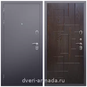 Готовые входные двери, Дверь входная Армада Люкс Антик серебро / МДФ 16 мм ФЛ-57 Дуб шоколад