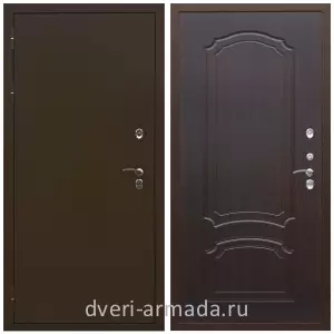 Для дачи, Дверь входная уличная в дом Армада Термо Молоток коричневый/ ФЛ-140 Венге для загородного дома с панелями МДФ