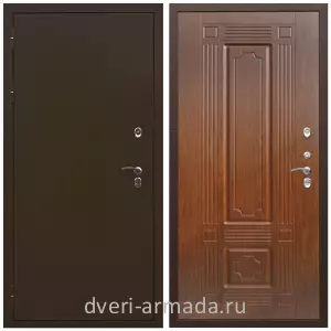 Для дачи, Дверь входная утепленная для загородного дома Армада Термо Молоток коричневый/ ФЛ-2 Мореная береза