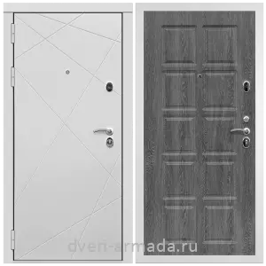 Дверь входная Армада Тесла МДФ 16 мм / МДФ 10 мм ФЛ-38 Дуб Филадельфия графит