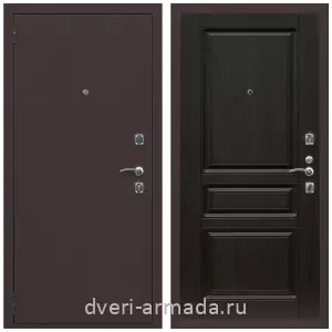 Глухие, Глухая металлическая дверь входная Армада Комфорт Антик медь / ФЛ-243 Венге