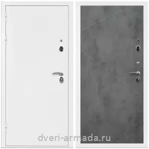 Красивые входные двери, Дверь входная Армада Оптима Белая шагрень / МДФ 10 мм ФЛ-291 Бетон темный