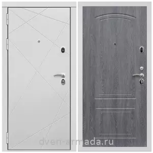 Дверь входная Армада Тесла МДФ 16 мм / МДФ 6 мм ФЛ-138 Дуб Филадельфия графит