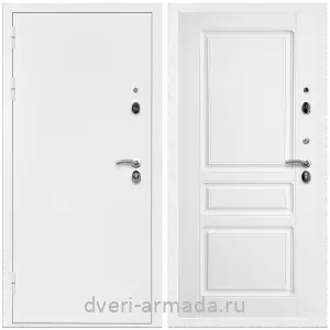 Одностворчатые входные двери, Дверь входная Армада Оптима Белая шагрень / МДФ 16 мм ФЛ-243 Белый матовый