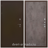 Непромерзающие входные двери, Дверь входная утепленная в частный дом Армада Термо Молоток коричневый/ ФЛ-291 Бетон темный морозостойкая