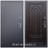 Входные двери с тремя петлями, Дверь входная Армада Люкс Антик серебро / ФЛ-58 Венге от завода в частный дом уличная