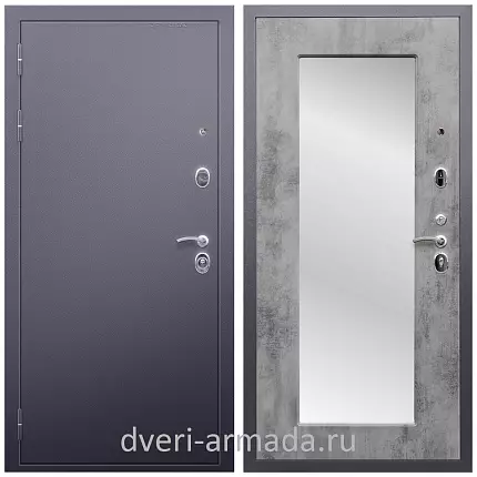 Дверь входная Армада Люкс Антик серебро / МДФ 16 мм ФЛЗ-пастораль, Бетон темный